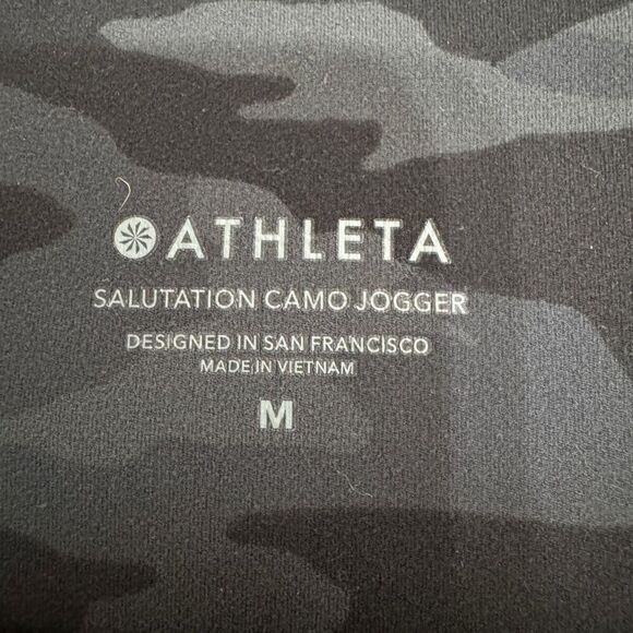 Athleta Salutation Camo Jogger Pants Gray Stretch Sz M - Picture 7 of 9